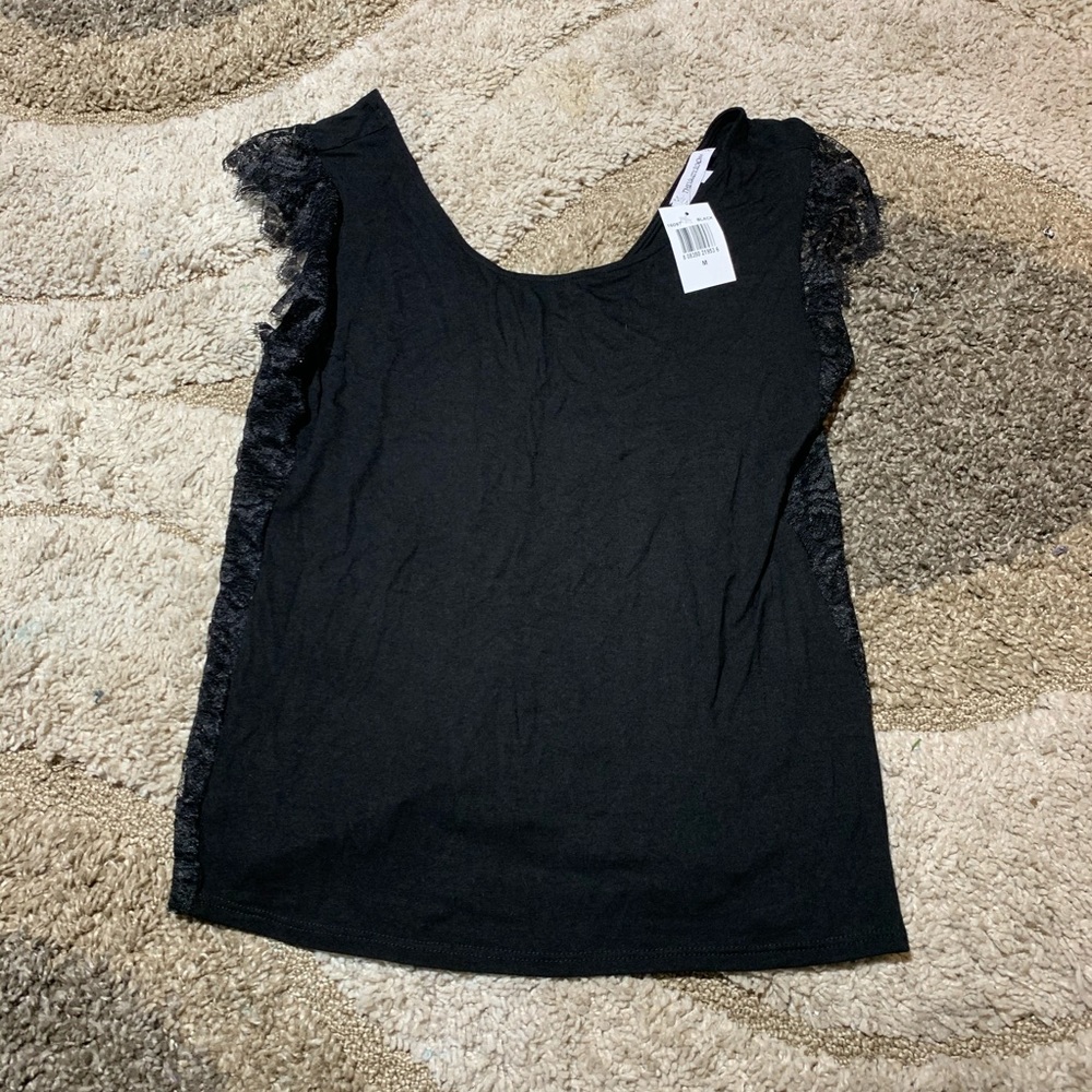Vanity room black lace top